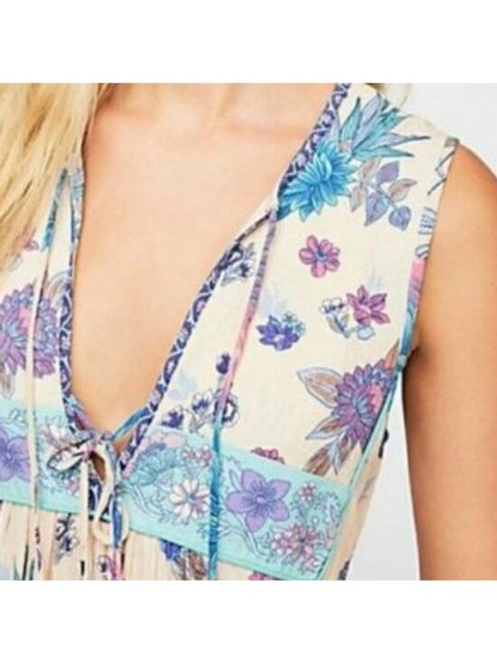 Spell NWOT XS Siren Song Boho Floral Print Sleeveless Midi Dress - Picture 4 of 10